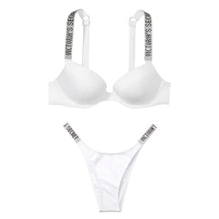 Shine Strap Push-Up Set - White | Victoria's Secret