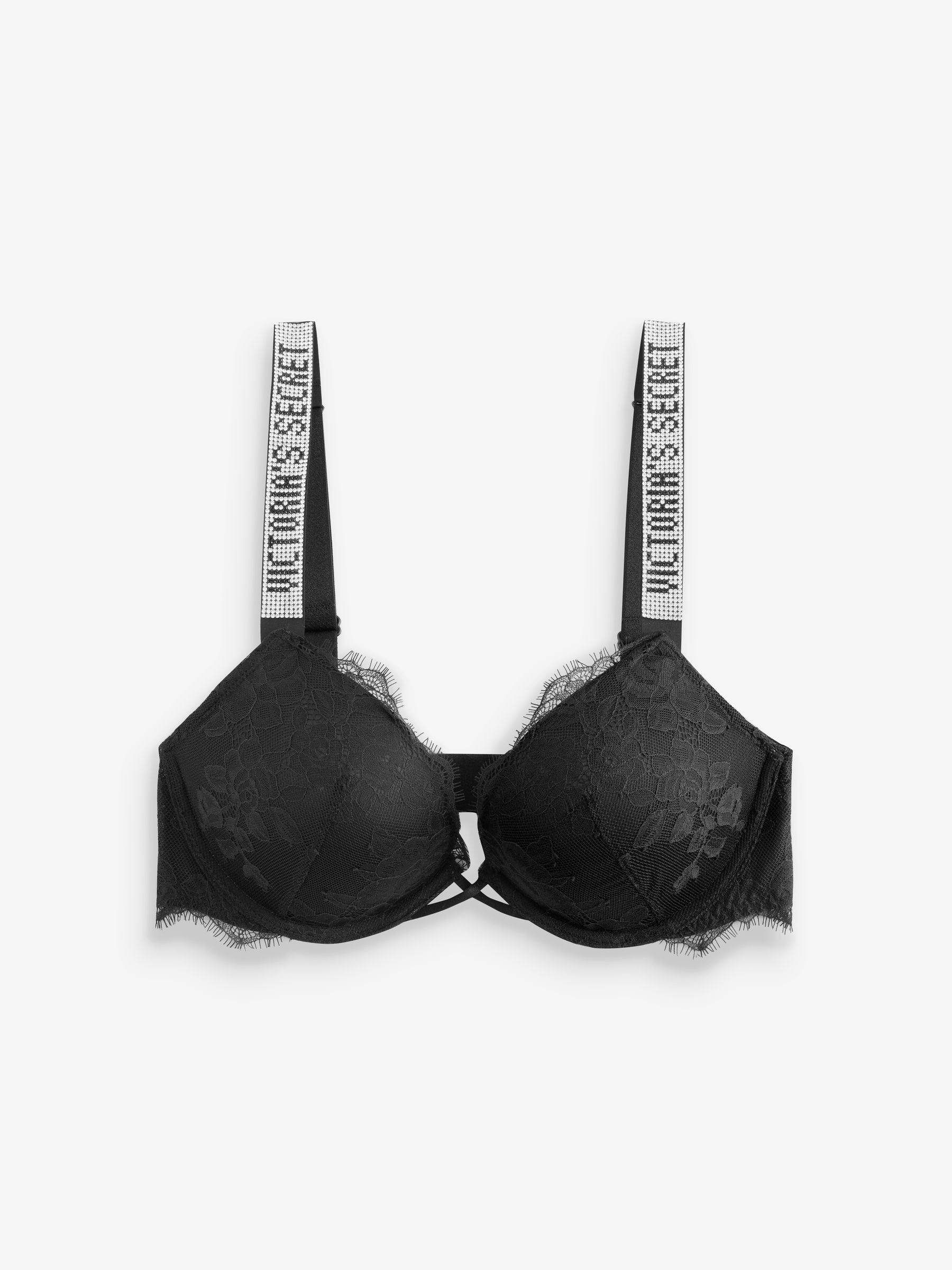 Black Monogram Push Up Shine Strap Set | Victoria's Secret