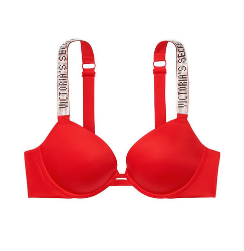 Shine Strap Push-Up Set - Red | Victoria's Secret
