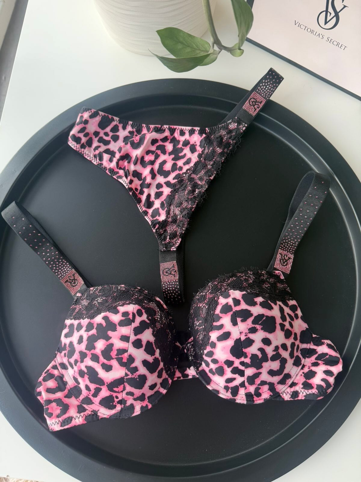 pink and black leopard print lace Set | Victoria's Secret
