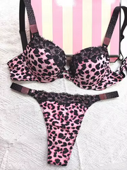 pink and black leopard print lace Set | Victoria's Secret