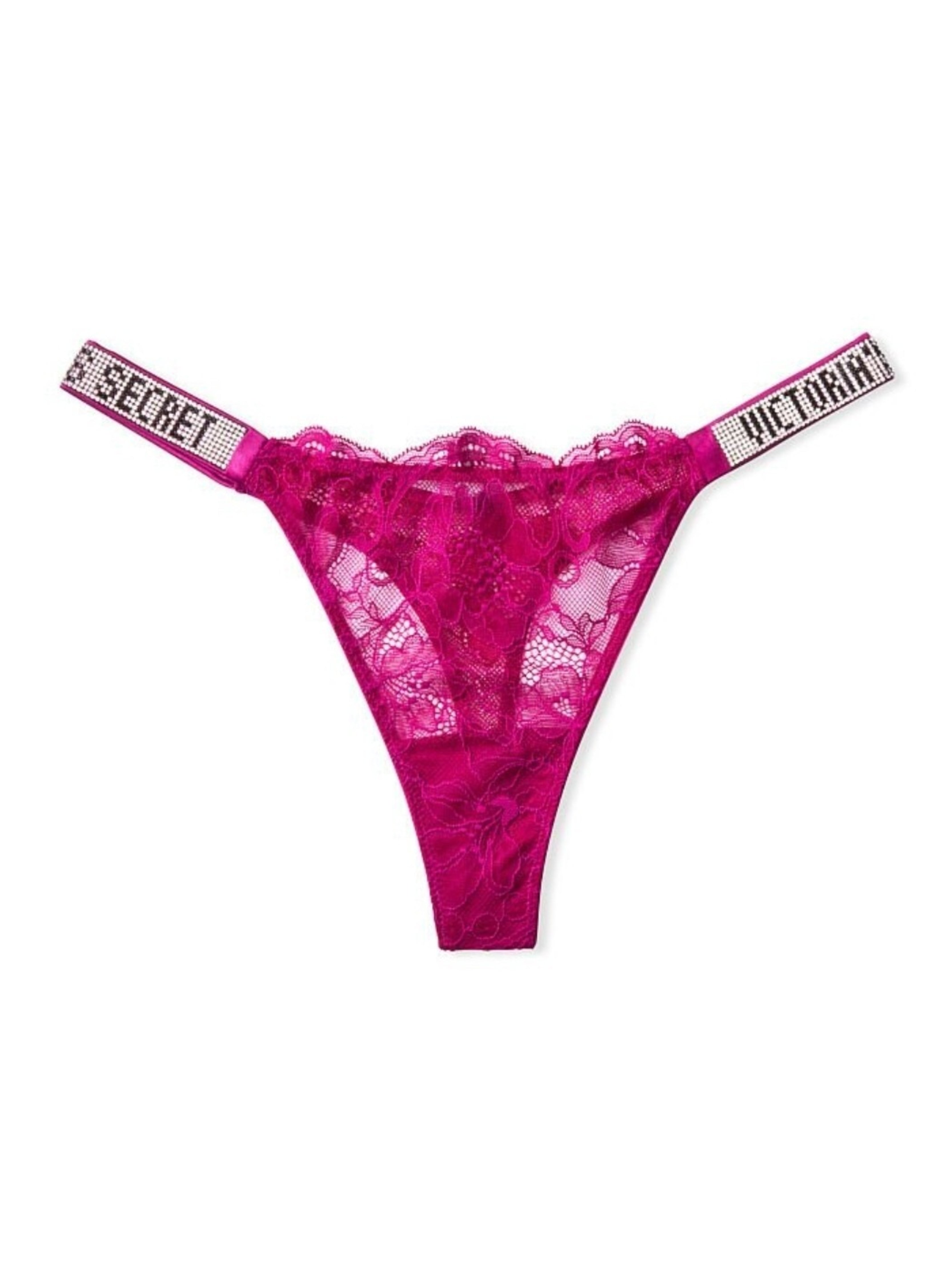 Shine strap Lace panty - Rosa