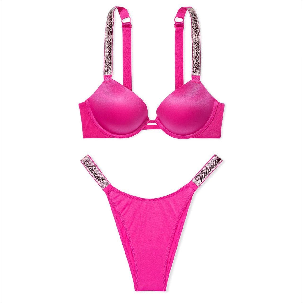 Shine Strap Push-Up Set - Fuchsia | Victoria's Secret