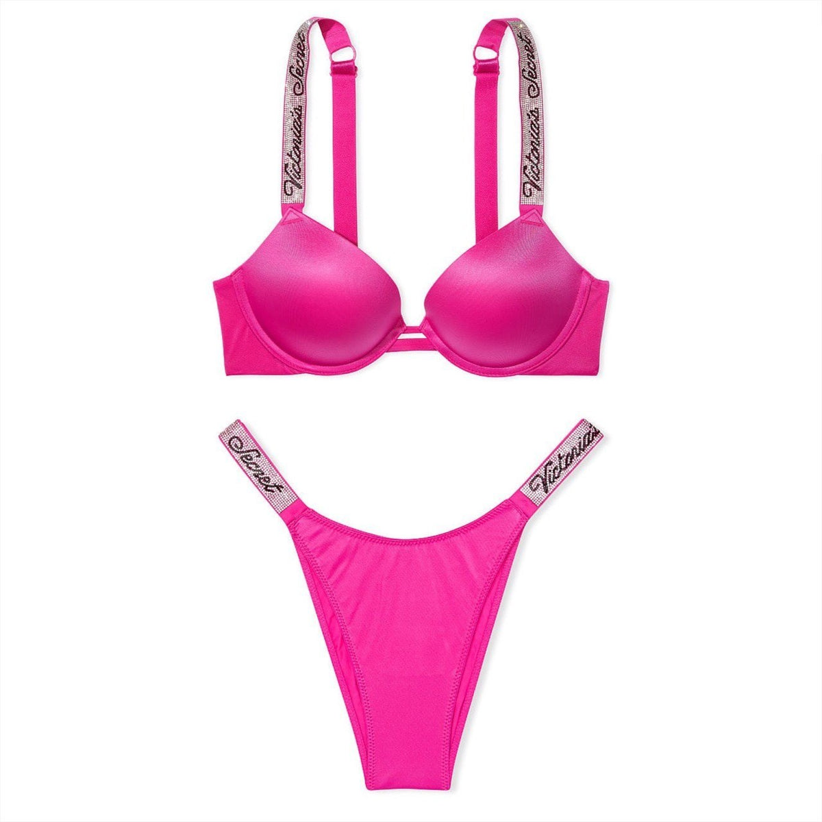 Shine Strap Push-Up Set - Fuchsia | Victoria's Secret