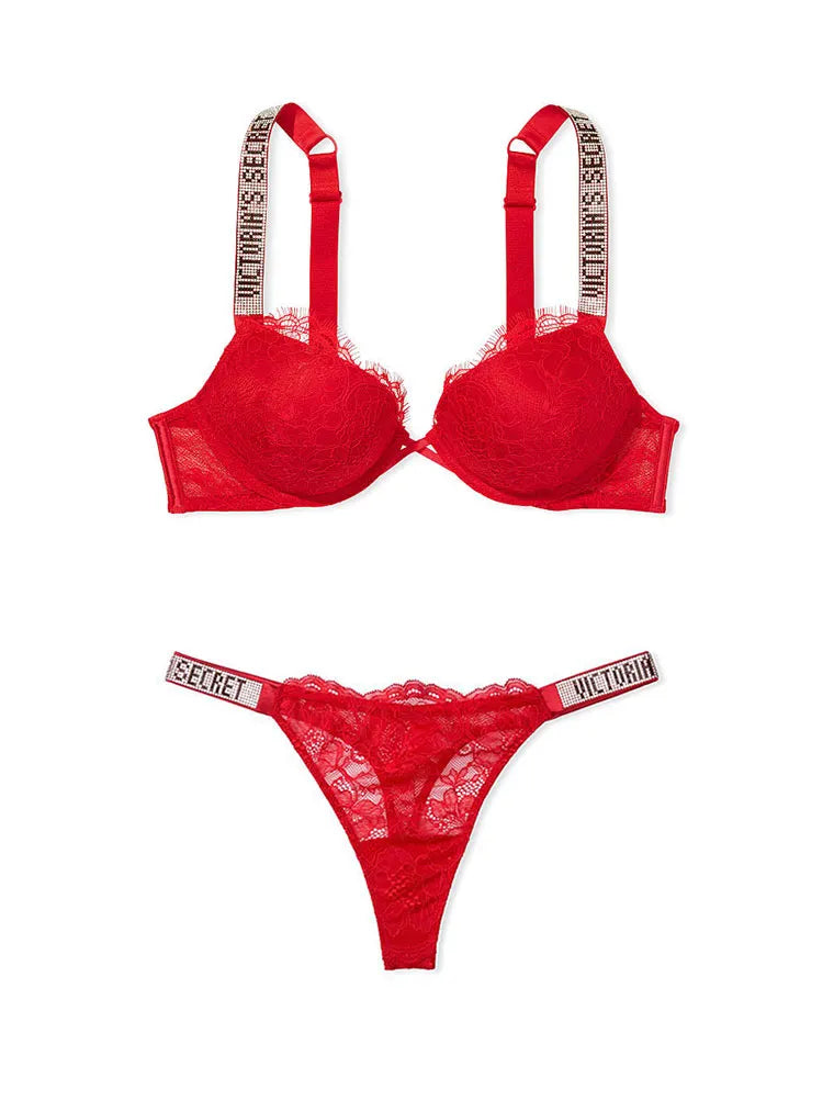 Red Push Up Shine Strap Set | Victoria's Secret